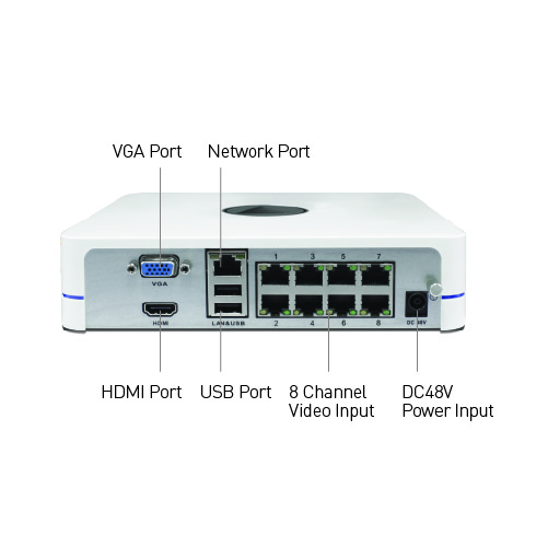 NVR8-7085 home surveillance systems & 4 security cameras USA