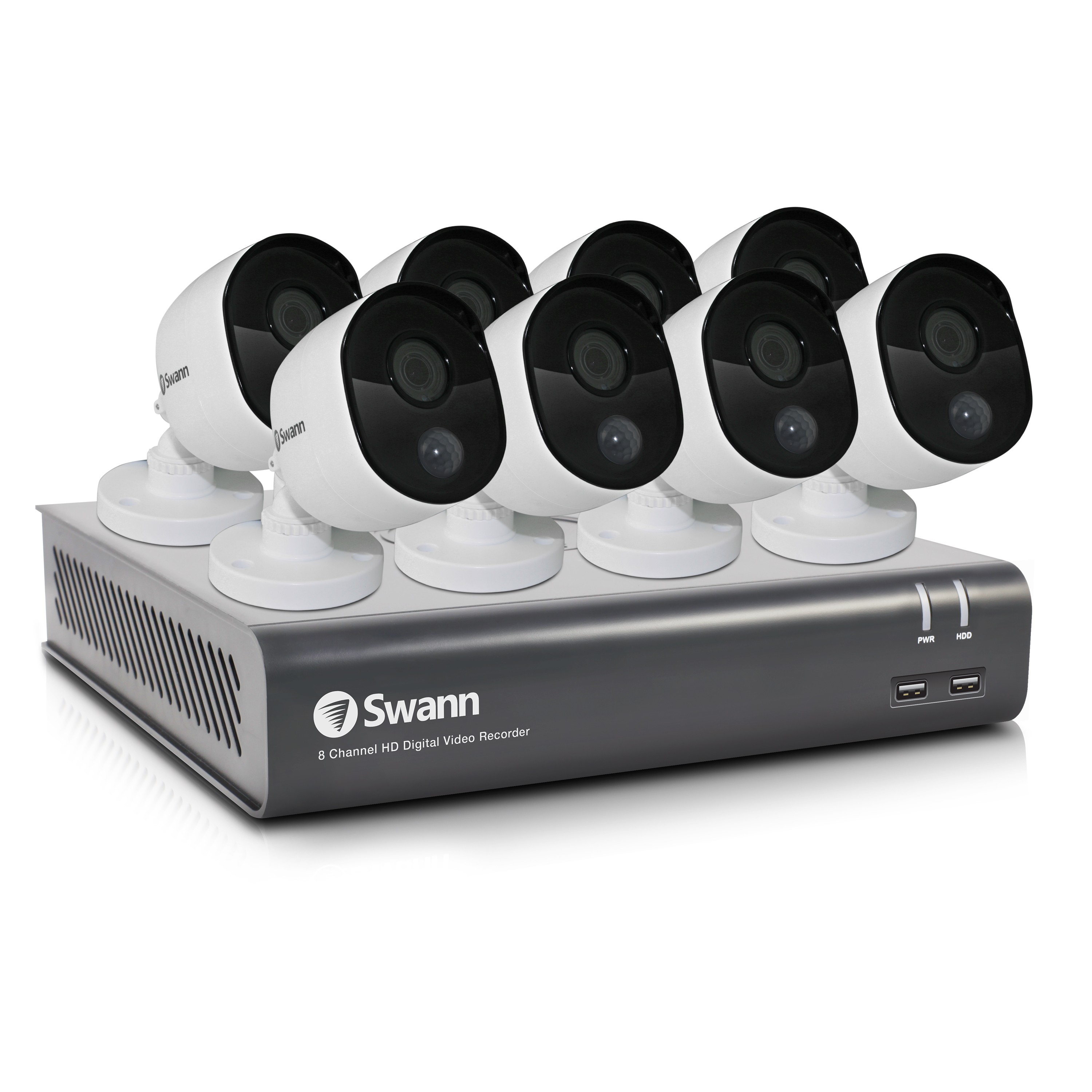 swann 8 channel 1080p dvr kit with 8 x 1080p pir cameras