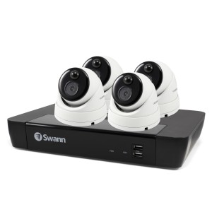 SWNVK-885804D Swann 8 Channel Security System: 4K Ultra HD NVR-8580 with 2TB HDD & 4 x 4K Thermal Sensing Dome Cameras NHD-886MSD -