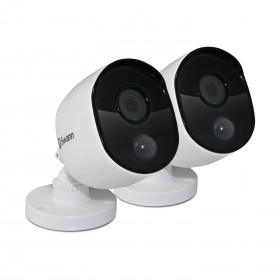 Swann Thermal Sensor Outdoor Security Cameras 2 Pack: 1080p Full HD with IR Night Vision & PIR Motion Detection - SWPRO-1080MSBPK2