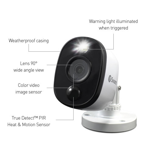 1080p Thermal Sensing Sensor Warning Light Bullet Security Camera -  PRO-1080MSFB - SWPRO-1080MSFB