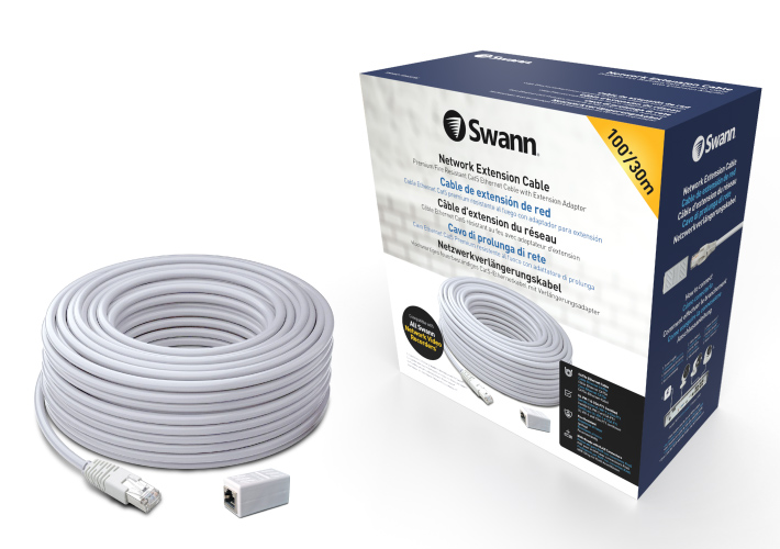 Genuine Swann Security Cat5 Ethernet Cable NVR Extension Cord 100ft/30 Meters